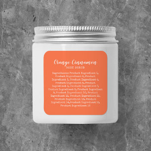 Anpassningsbar Färg Script & Typewriter Ingredient Fyrkantigt Klistermärke