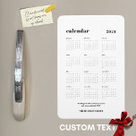 Anpassningsbar Färg SImple Chic 2024 Vitkalender Magnet<br><div class="desc">Enkel och djärv kalendermagnet för 2024. Den här utformningen har en modern uppsättning typsnitt, en fullt 12 månader 2024, mot en trendig, neutralt vit bakgrund. Anpassa texten och lägg till ett namn för att göra den till en egen eller någon speciell text. TIP: Du kan ändra bakgrunden till färg genom...</div>