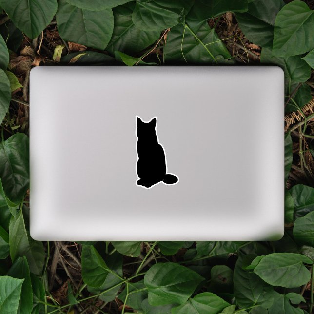 Anpassningsbar Färg Sitta Cat Silhouette Klistermärken (Skapare uppladdad)
