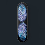 Anpassningsbar Färg Skateboard - vackra fjädrar<br><div class="desc">Fisk ludd - Välj/lägg till din favoritbakgrund färg!</div>