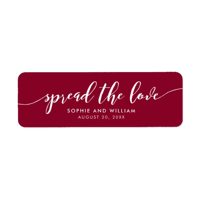 Anpassningsbar Färg slappna av i skriptupplägget S Returadress Etikett (Framsidan)