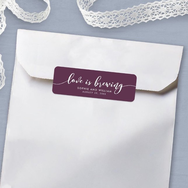 Anpassningsbar Färg Slappna av Skriptet Kärlek bry Returadress Etikett (Skapare uppladdad)