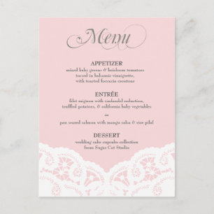 Anpassningsbar Färg Snöre Doily Menu Vykort
