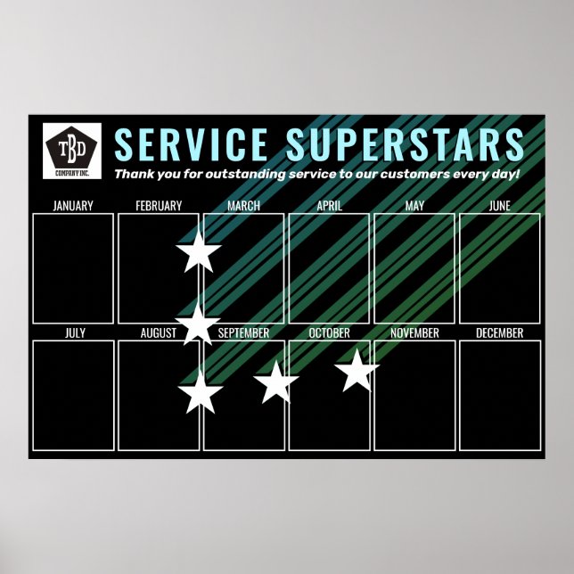 Anpassningsbar färg stjärnor, fotoanställd för mån poster (Framsidan)