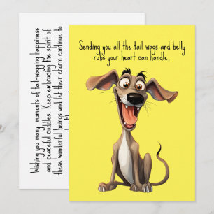 Anpassningsbar färg & text, 🐶 galna 🤪-stavning julkort