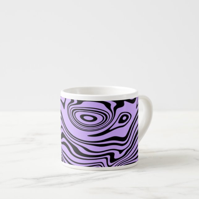 Anpassningsbar Färg Vågar Espresso Kopp - Lila Espressomugg (Framsida höger)