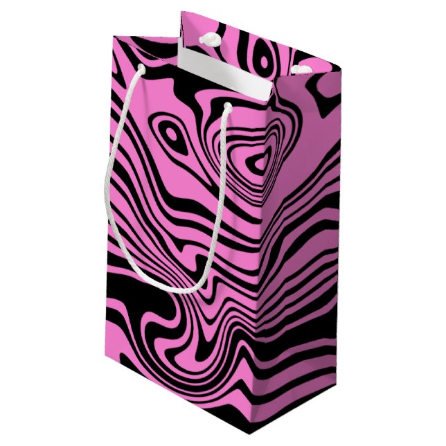 Anpassningsbar Färg Vågar Gift Bag - Rosa (Baksidan Vinklad)