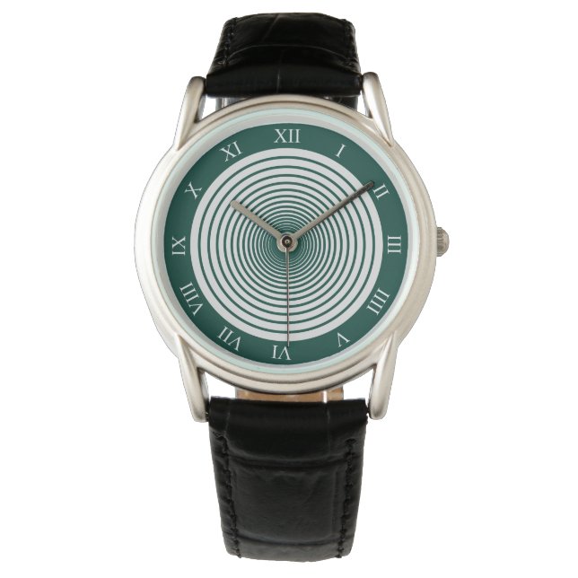 Anpassningsbar Färg Watch with Circles Design Armbandsur (Framsida)