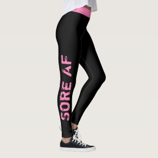 Anpassningsbar Färg | Workout för Sore AF Leggings