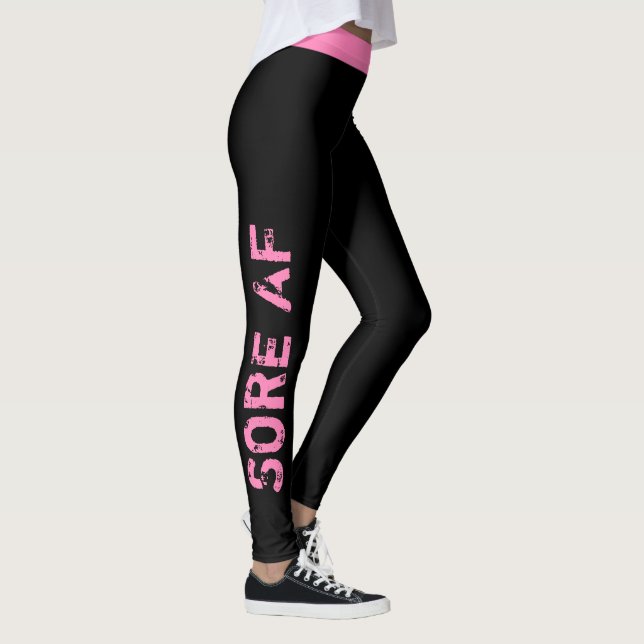 Anpassningsbar Färg | Workout för Sore AF Leggings (Höger)