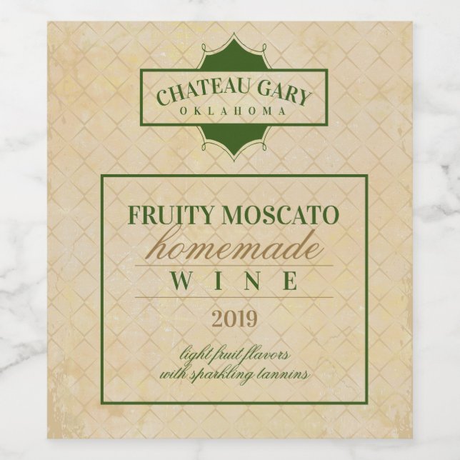 Anpassningsbar färgad åldras homemade vin personli vinflaska etikett (Singel etikett)