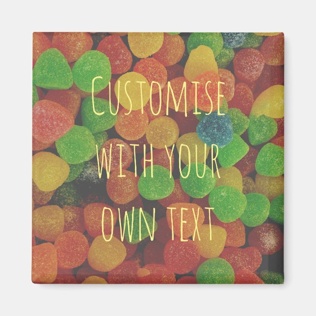 Anpassningsbar Färgdroppar Candy Magnet (Framsidan)