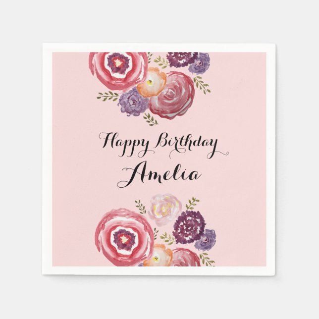 Anpassningsbar Färgfärg Mönster Pappersservett (Framsidan)