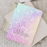 Anpassningsbar Färgfylld Elegant Glitter Iridescen iPad Mini Skydd<br><div class="desc">Anpassa enkelt den här eleganten färglös bokeh glitter mönster med ditt eget namn och/eller monogram.</div>