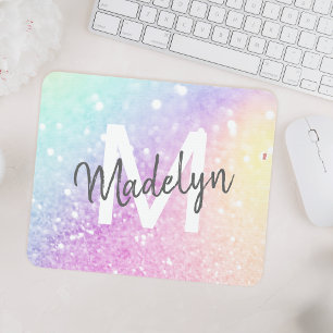 Anpassningsbar Färgfylld Elegant Glitter Iridescen Musmatta