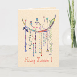 Anpassningsbar Färgfyllt Dangle Art Birthday Card Kort