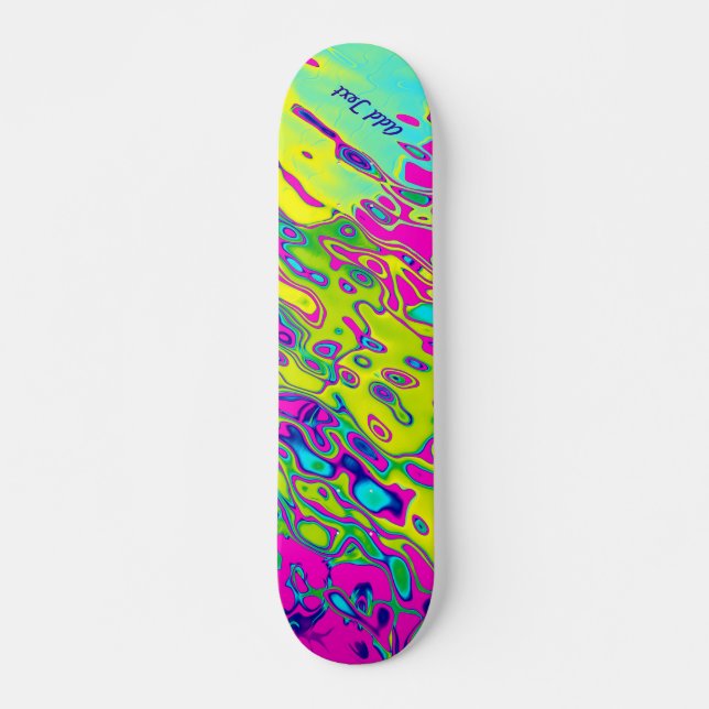 Anpassningsbar, färglös Abstrakt Mönster Mini Skateboard Bräda 18,5 Cm (Framsida)