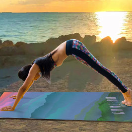 Anpassningsbar Färglös Rosa till Grönt Himlar berg