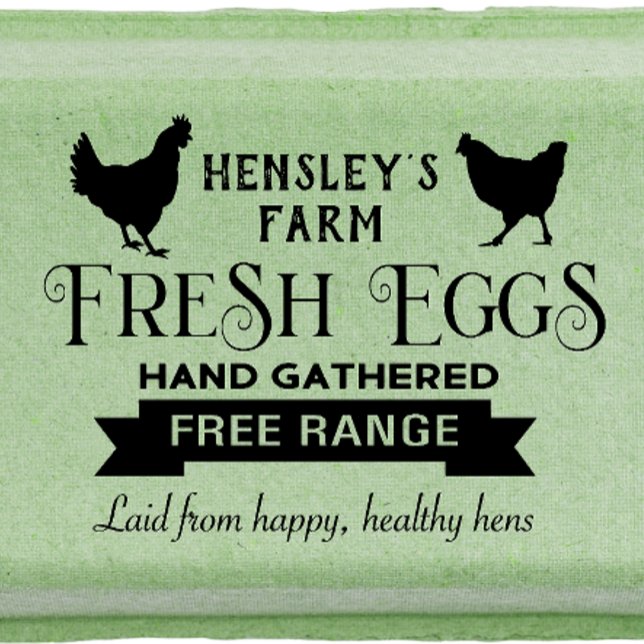 Anpassningsbar Farm Fresh Eggs Carton Frimärke Hen Stämpel (Skapare uppladdad)