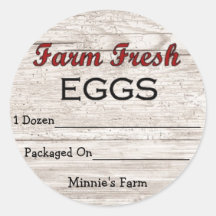 Anpassningsbar Farm Fresh Eggs-etikett