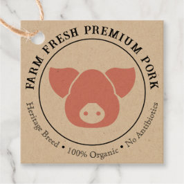 Anpassningsbar Farm Fresh Premium Gris Business Mä Gåvor Etiketter