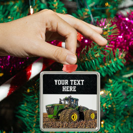Anpassningsbar Farm Tractor Equipment jul Tillage Julgransprydnad Metall