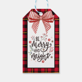 Anpassningsbar Farmhouse Red Black Buffalo Checkps Presentetikett