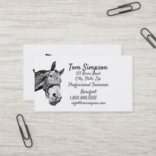 Anpassningsbar Farrier Trimmer Horse Affärskort Visitkort
