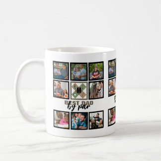 Anpassningsbar Fars dag Best Pappa efter 8-fotomak Kaffemugg