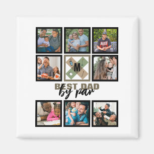 Anpassningsbar Fars dag Best Pappa efter 8-fotomak Magnet
