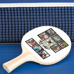 Anpassningsbar Fars dag Best Pappa efter 8-fotomak Pingisracket