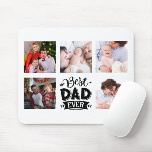 Anpassningsbar Fars dag Gift BEST PAPPA Fotokollag Musmatta