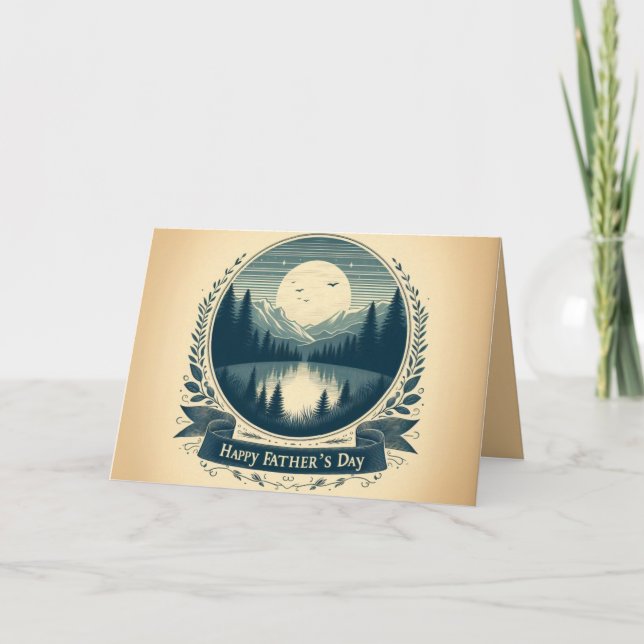 Anpassningsbar Fars dag-kort med Heartfilt Verse Tack Kort (Framsida)