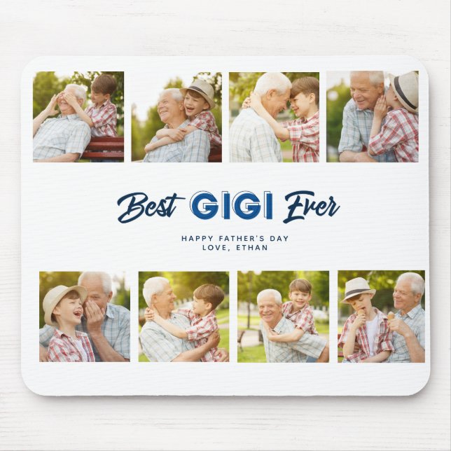 Anpassningsbar Fars dag Photo Collage Best gigii n Musmatta (Framsidan)