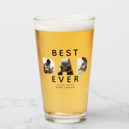 Anpassningsbar Fars dag Photo Collage Best Pappa n Glaskopp