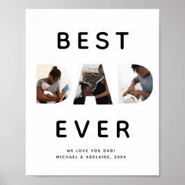 Anpassningsbar Fars dag Photo Collage Best Pappa n Poster