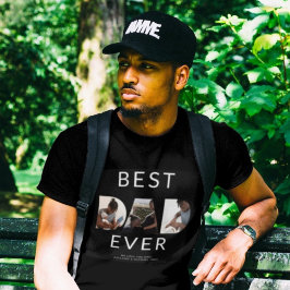 Anpassningsbar Fars dag Photo Collage Best Pappa n T Shirt