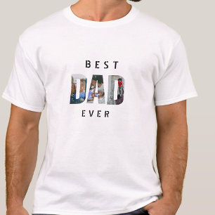 Anpassningsbar Fars dag Photo Collage Best Pappa n T Shirt
