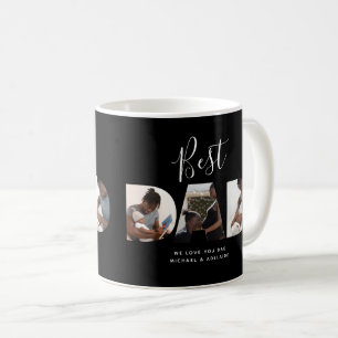 Anpassningsbar Fars dag Photo Collage Best Pappa-s Kaffemugg