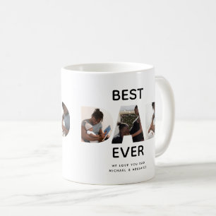 Anpassningsbar Fars dag Photo Collage Best Pappa-s Kaffemugg