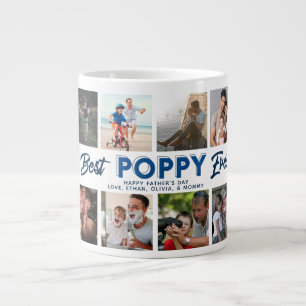 Anpassningsbar Fars dag Photo Collage Best Poppy n Jumbo Mugg