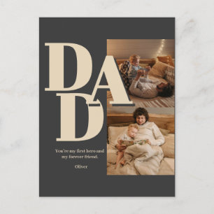 Anpassningsbar Fars dag Photo Collage PAPPA BREV Helg Vykort