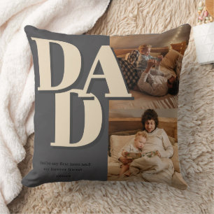 Anpassningsbar Fars dag Photo Collage   PAPPA BREV Kudde