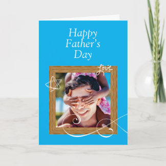 Anpassningsbar Far's Day Card with Photo - Personl Kort