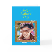 Anpassningsbar Far's Day Card with Photo - Personl