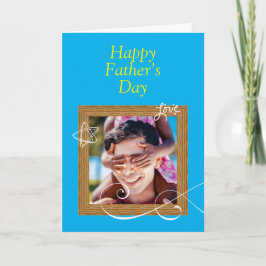 Anpassningsbar Far's Day Card with Photo - Personl Kort