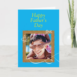 Anpassningsbar Far's Day Card with Photo - Personl Kort