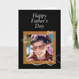 Anpassningsbar Far's Day Card with Photo - Personl Kort