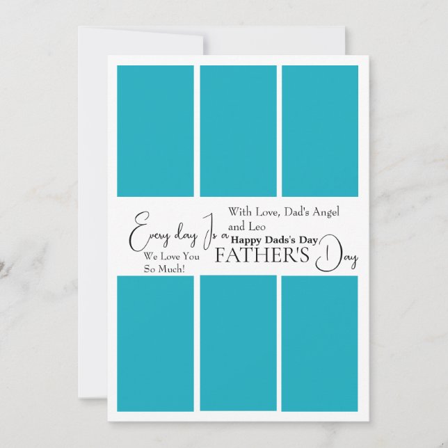 Anpassningsbar Far's Day Photo Card Inbjudningar (Framsida)
