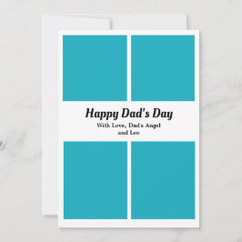 Anpassningsbar Far's Day Photo Collage Card Inbjudningar